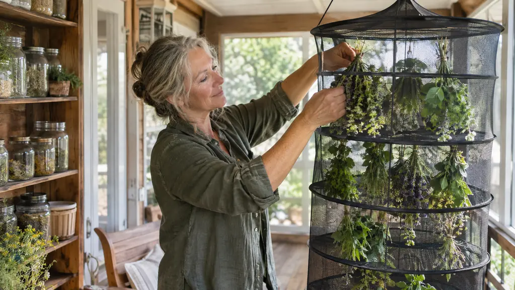How to Dry Herbs at Home with a Hanging Rack